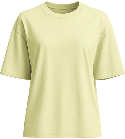 Premium women's oversized t-shirt_LIGHT YELLOW_front