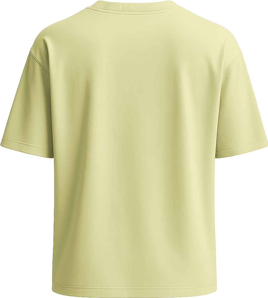 Premium women's oversized t-shirt_LIGHT YELLOW_back