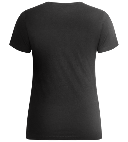 What The Buck Design - Premium women's v-neck t-shirt_DEEP BLACK_back