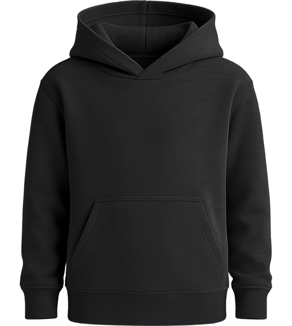 Basic kids hooded sweater_BLACK_front