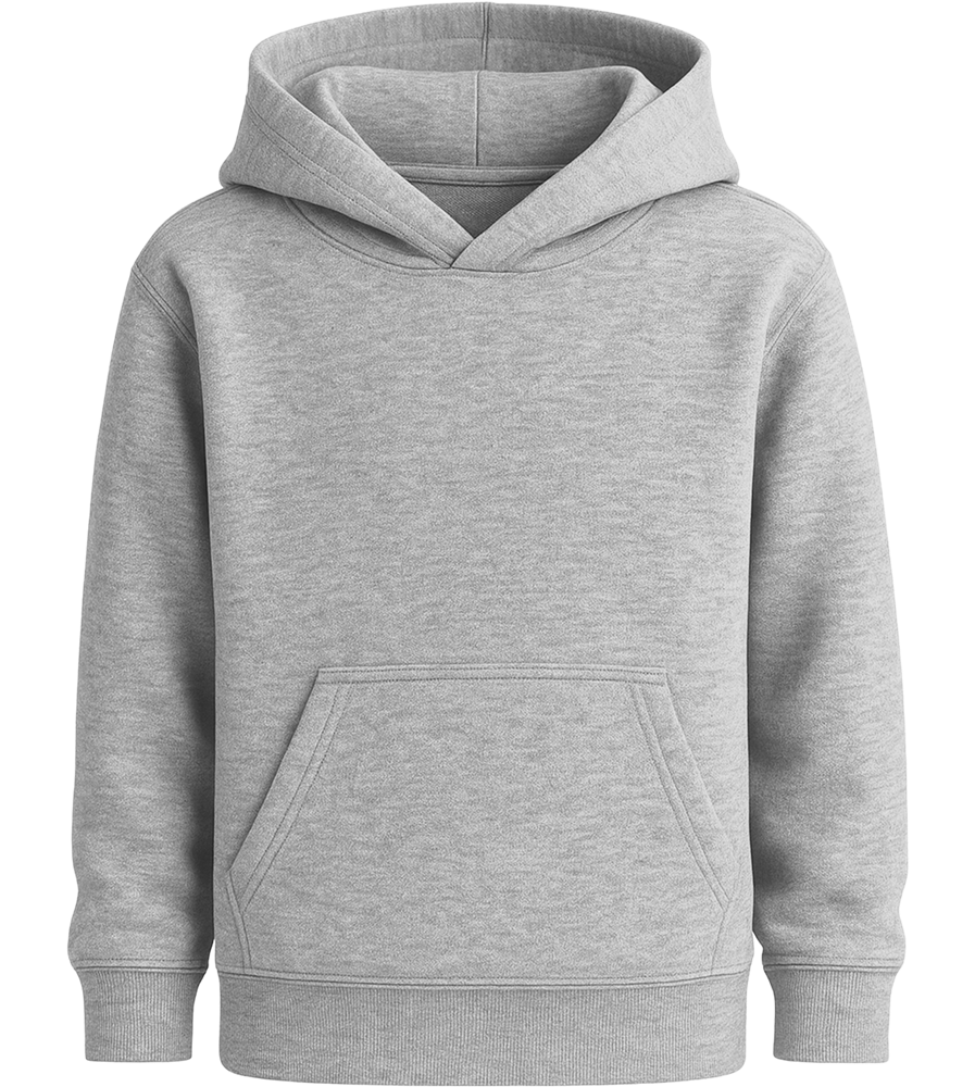 Premium kids hooded sweater_GREY MELANGE_front