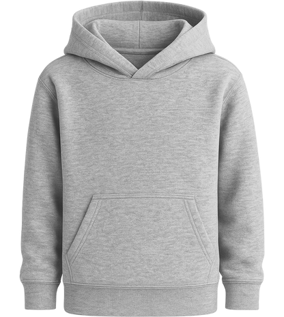 Premium kids hooded sweater_GREY MELANGE_front