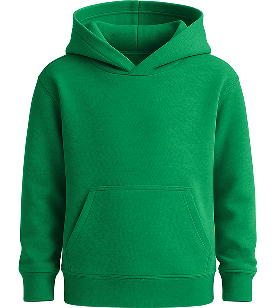 Premium kids hooded sweater_KELLY GREEN_front