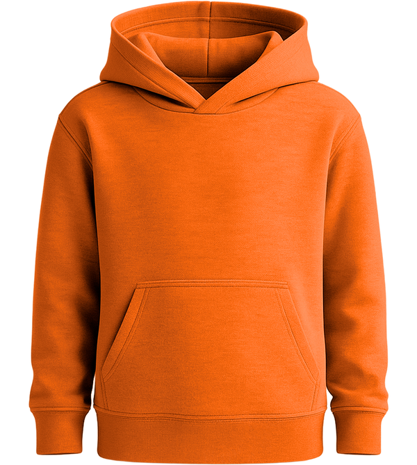 Basic kids hooded sweater_ORANGE_front