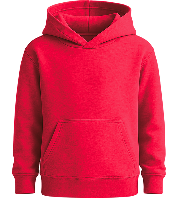 Basic kids hooded sweater_RED_front
