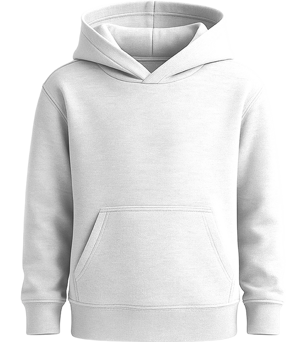Basic kids hooded sweater_WHITE_front