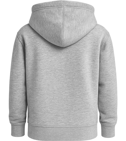 Premium kids hooded sweater_GREY MELANGE_back
