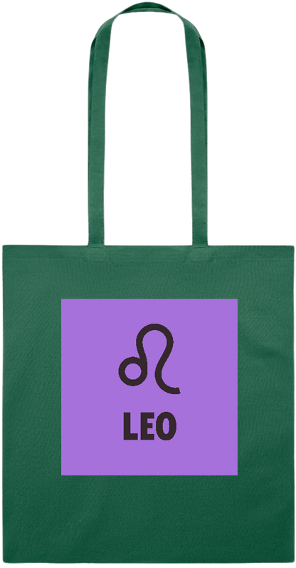 Zodiac Leo Design - Essential colored event tote bag_DARK GREEN_front