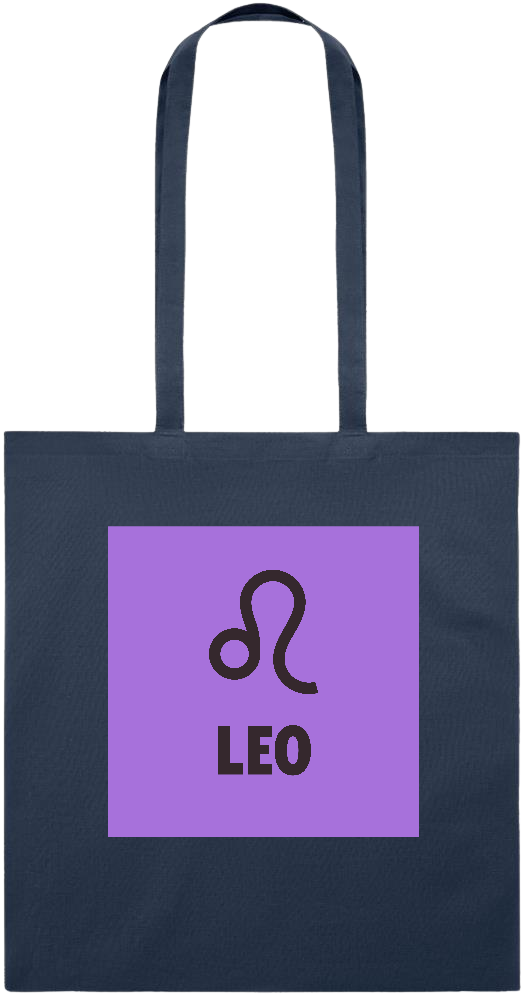 Zodiac Leo Design - Essential colored event tote bag_FRENCH NAVY_front