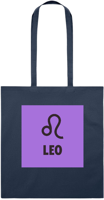 Zodiac Leo Design - Essential colored event tote bag_FRENCH NAVY_front