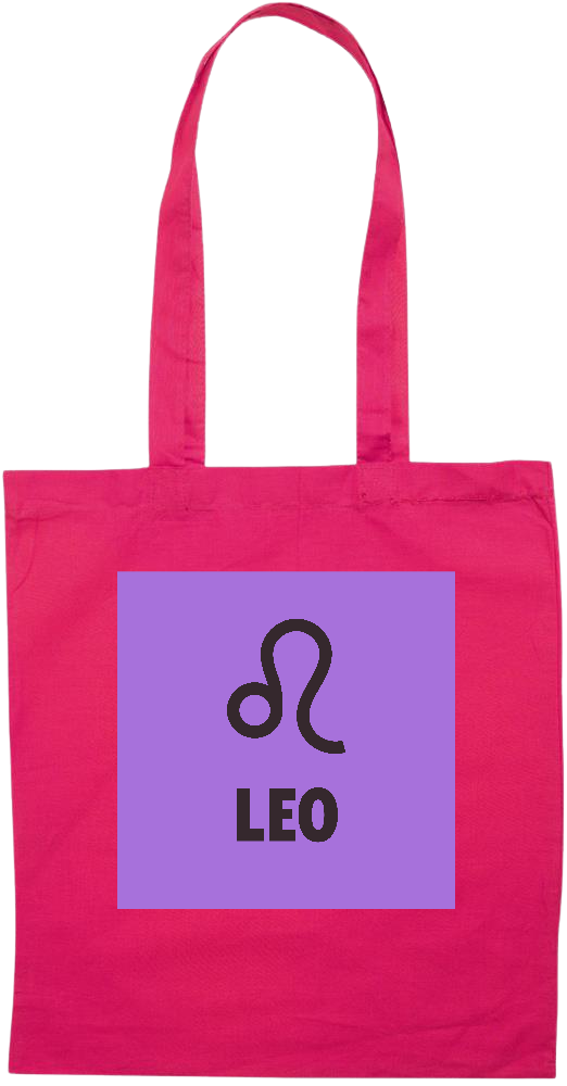 Zodiac Leo Design - Essential colored event tote bag_FUCHSIA_front