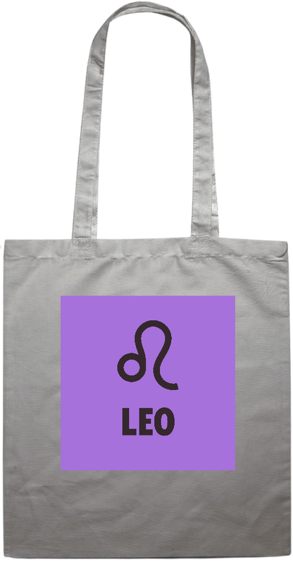 Zodiac Leo Design - Essential colored event tote bag_GREY_front