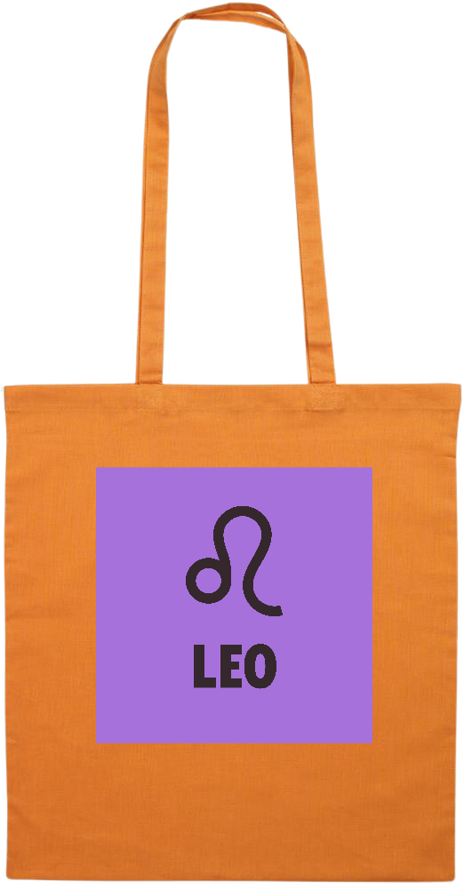 Zodiac Leo Design - Essential colored event tote bag_ORANGE_front