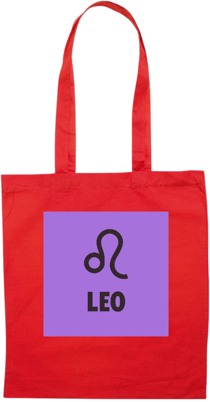 Zodiac Leo Design - Essential colored event tote bag_RED_front