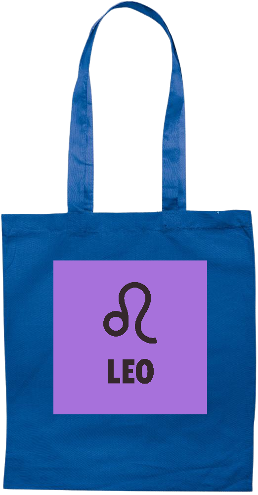 Zodiac Leo Design - Essential colored event tote bag_ROYAL BLUE_front