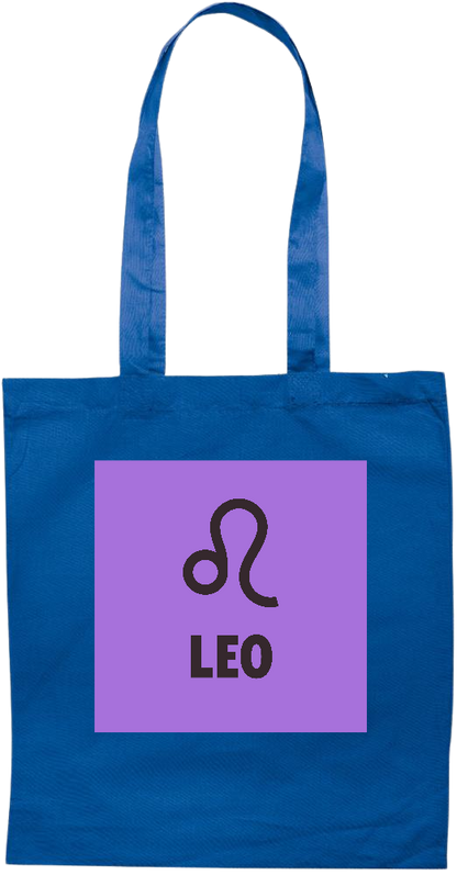 Zodiac Leo Design - Essential colored event tote bag_ROYAL BLUE_front