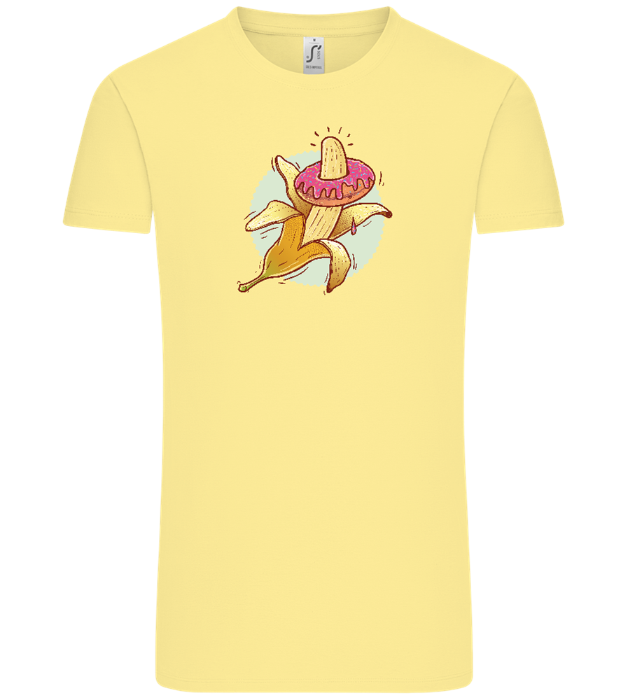 Banana Donut Design - Comfort Unisex T-Shirt_AMARELO CLARO_front