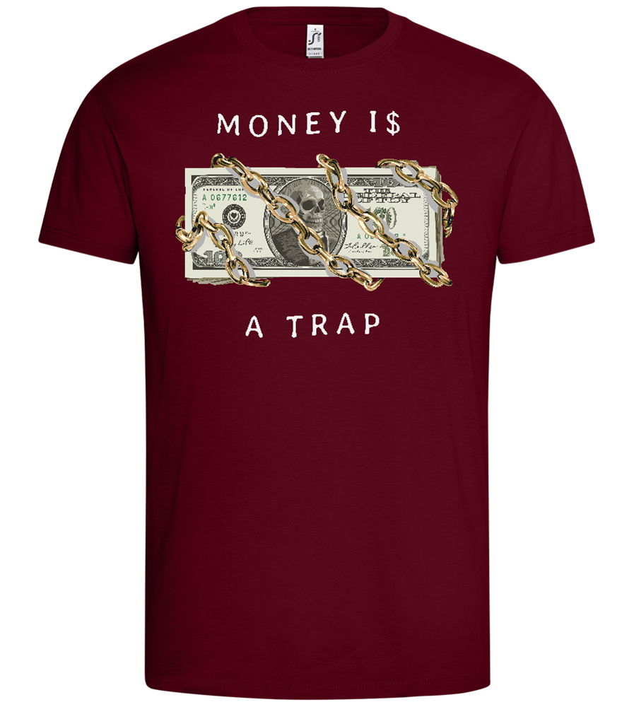 Money and Chains Design - Premium men's t-shirt_CHILE_front