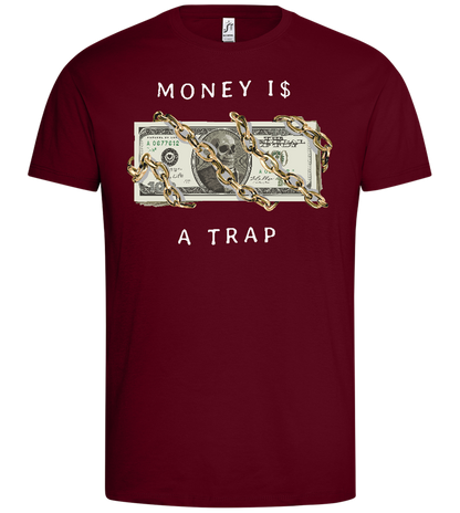 Money and Chains Design - Premium men's t-shirt_CHILE_front