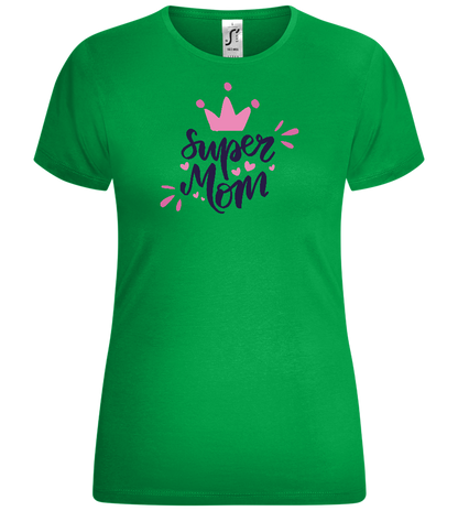 Super Mom Crown Design - Comfort women's t-shirt_MEADOW GREEN_front