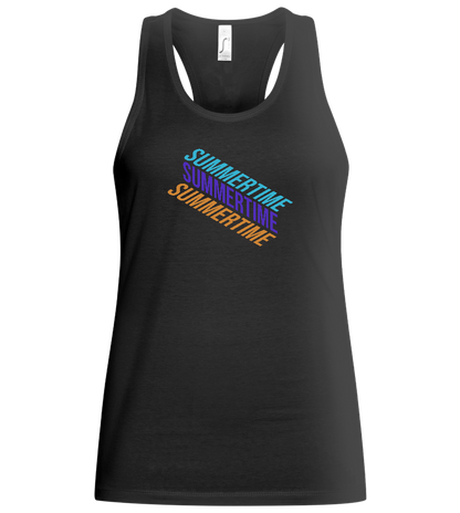 Summertime Design - Basic women's tank top_DEEP BLACK_front