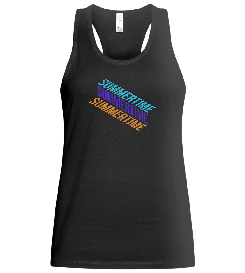 Summertime Design - Basic women's tank top_DEEP BLACK_front