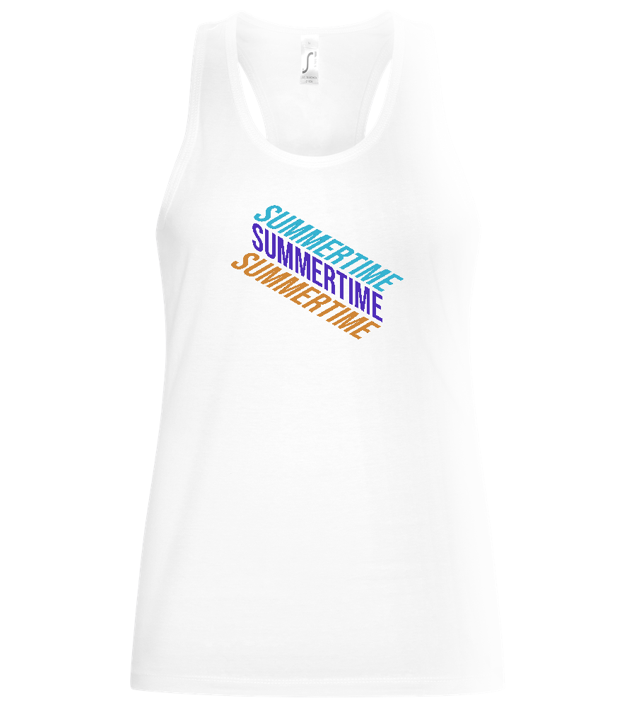 Summertime Design - Basic women's tank top_WHITE_front