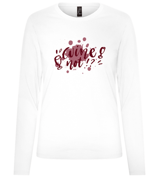 Wine Not Design - Premium Women´s long sleeve t-shirt_WHITE_front