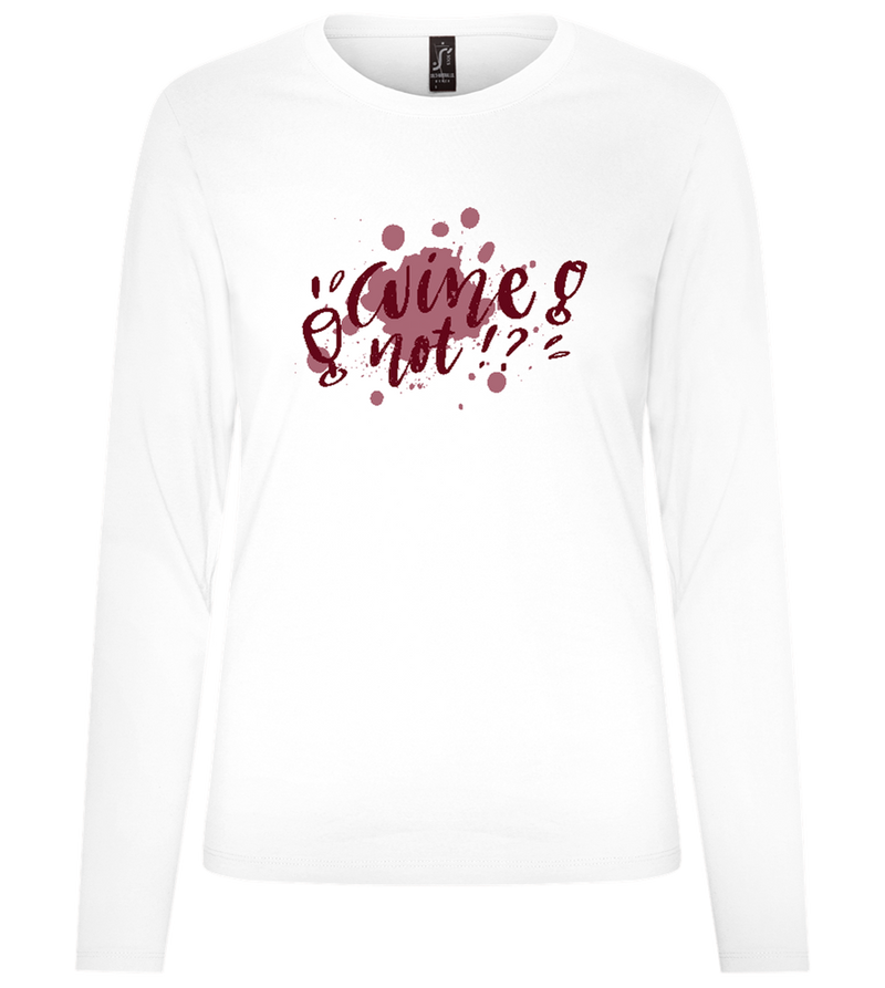 Wine Not Design - Premium Women´s long sleeve t-shirt_WHITE_front