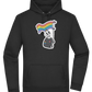 Rainbow Flag Skull Design - Premium Essential Unisex Hoodie_BLACK_front