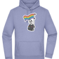 Rainbow Flag Skull Design - Premium Essential Unisex Hoodie_BLUE_front