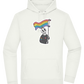 Rainbow Flag Skull Design - Premium Essential Unisex Hoodie_CREAMY GREEN_front