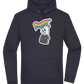 Rainbow Flag Skull Design - Premium Essential Unisex Hoodie_FRENCH NAVY_front