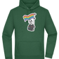 Rainbow Flag Skull Design - Premium Essential Unisex Hoodie_GREEN BOTTLE_front