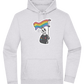 Rainbow Flag Skull Design - Premium Essential Unisex Hoodie_ORION GREY II_front