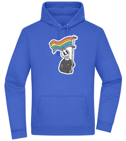 Rainbow Flag Skull Design - Premium Essential Unisex Hoodie_ROYAL_front