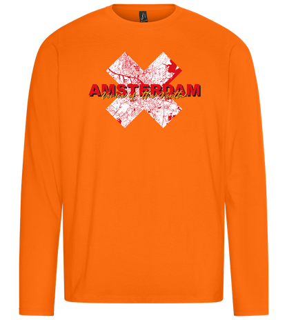 Venice of the North Design - Premium men's long sleeve t-shirt_ORANGE_front