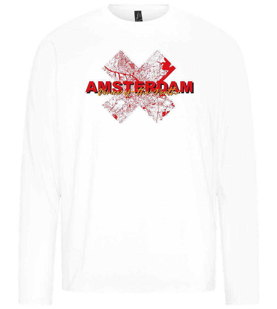 Venice of the North Design - Premium men's long sleeve t-shirt_WHITE_front