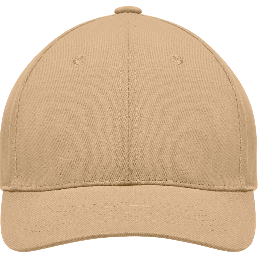 6-Panel Heavy Cotton Baseball Cap_BEIGE_front