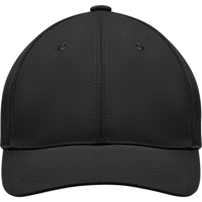6-Panel Heavy Cotton Baseball Cap_BLACK_front