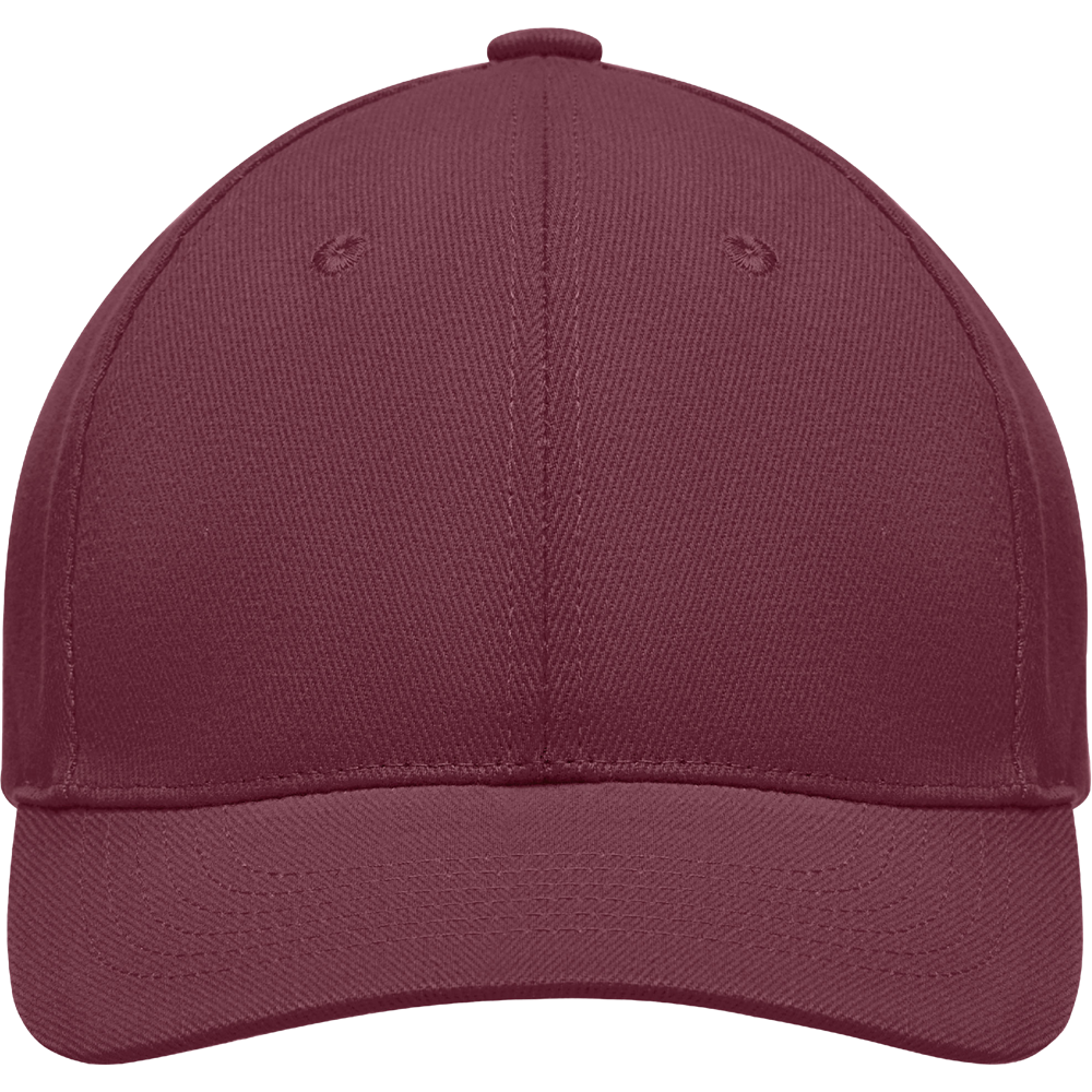 6-Panel Heavy Cotton Baseball Cap_BURGUNDY_front