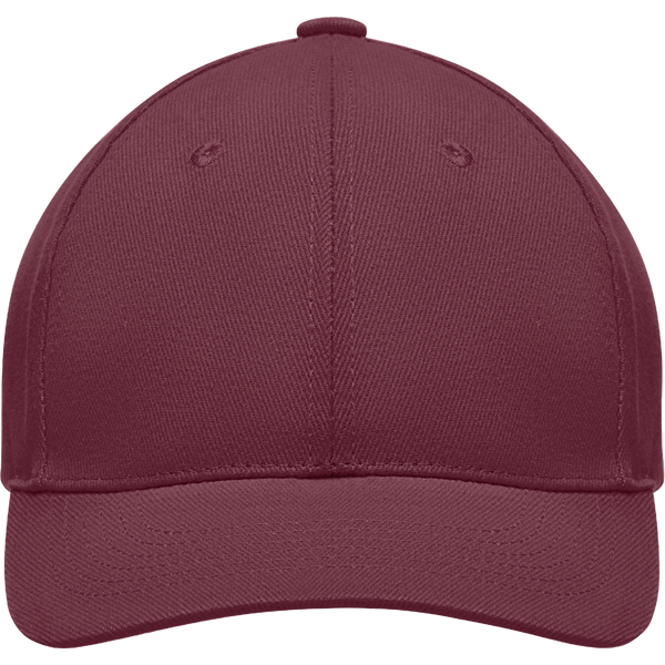 6-Panel Heavy Cotton Baseball Cap_BURGUNDY_front