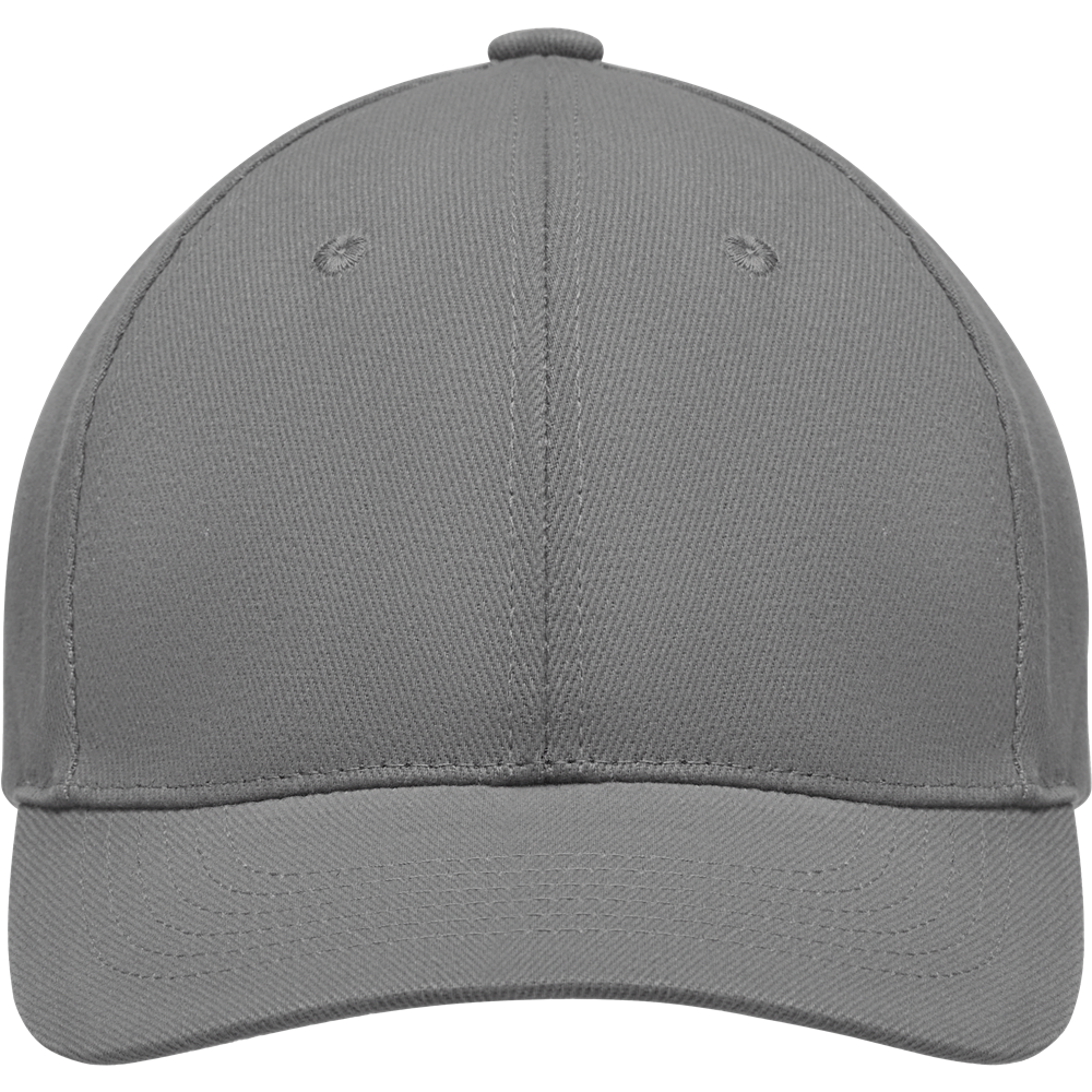 6-Panel Heavy Cotton Baseball Cap_GREY_front