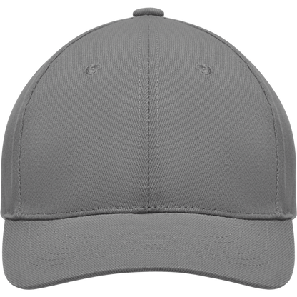 6-Panel Heavy Cotton Baseball Cap_GREY_front