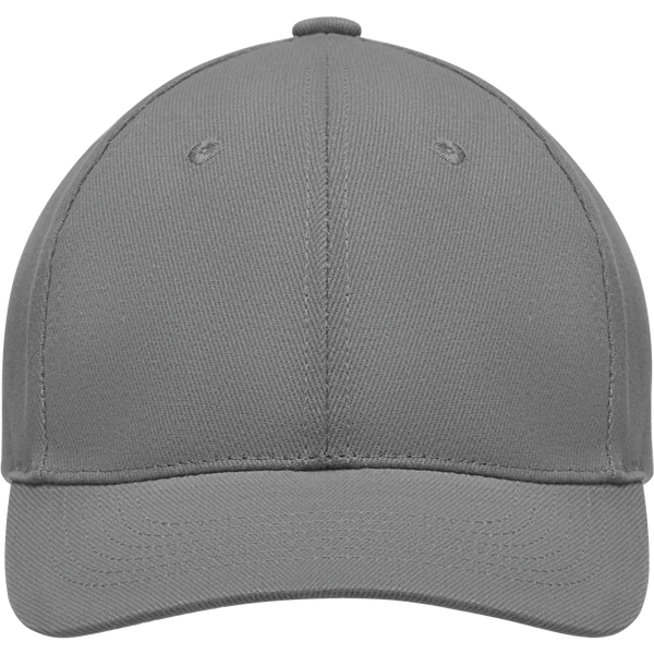 6-Panel Heavy Cotton Baseball Cap_GREY_front
