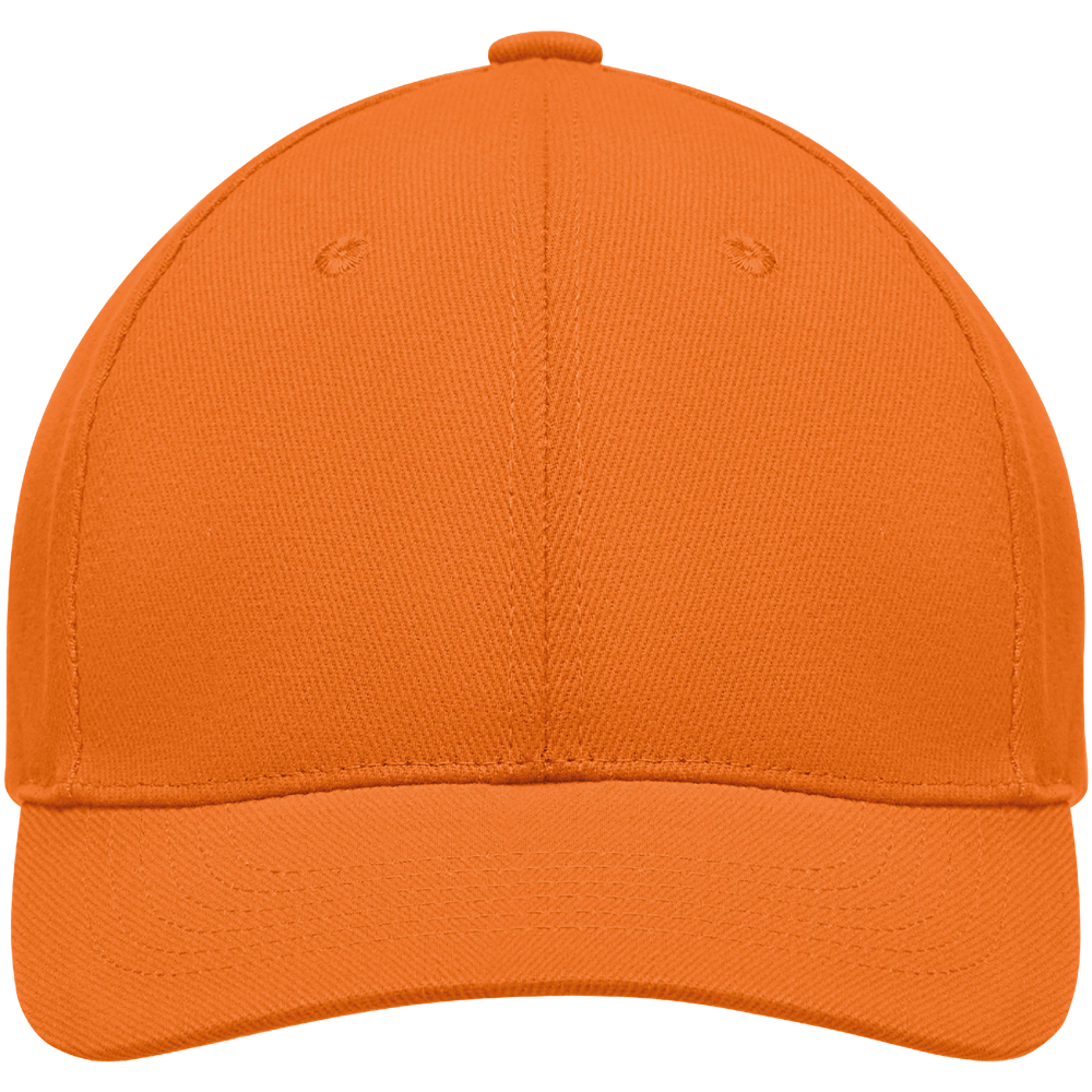 6-Panel Heavy Cotton Baseball Cap_ORANGE_front