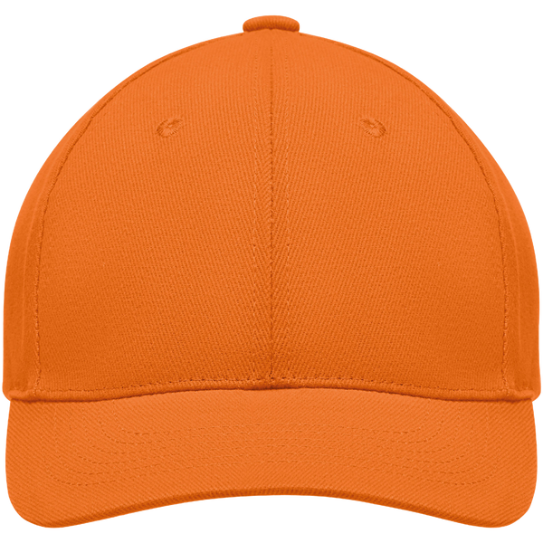 6-Panel Heavy Cotton Baseball Cap_ORANGE_front