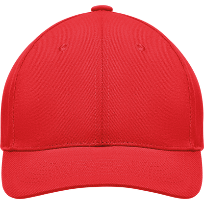 6-Panel Heavy Cotton Baseball Cap_RED_front