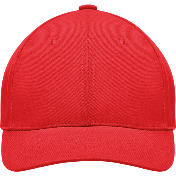6-Panel Heavy Cotton Baseball Cap_RED_front