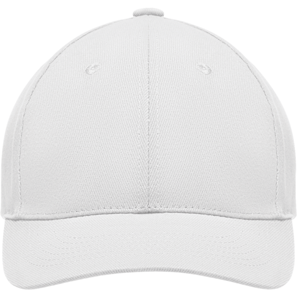 6-Panel Heavy Cotton Baseball Cap_WHITE_front